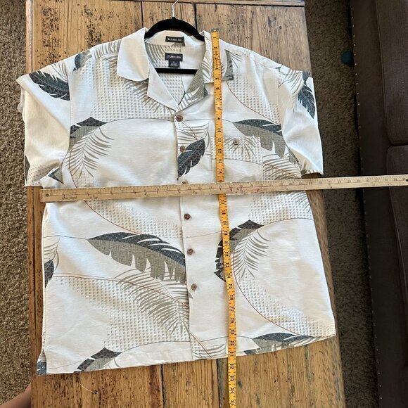 St‎ John Bay Tropical Silk Short Sleeve Shirt   Size X-Large - Picture 7 of 7
